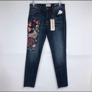DRIFTWOOD Jackie Floral Embroidered Skinny Jeans